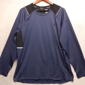 Spyder Active Mens Proweb Long Sleeve Athletic Shirt Sz.XL/Blue-Black/NWOT!!!